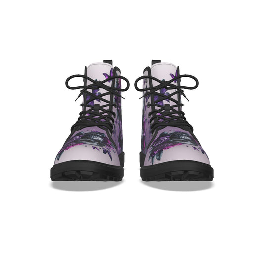 Skulls N Butterflies Women's Martin Short Boots With Black Bottom