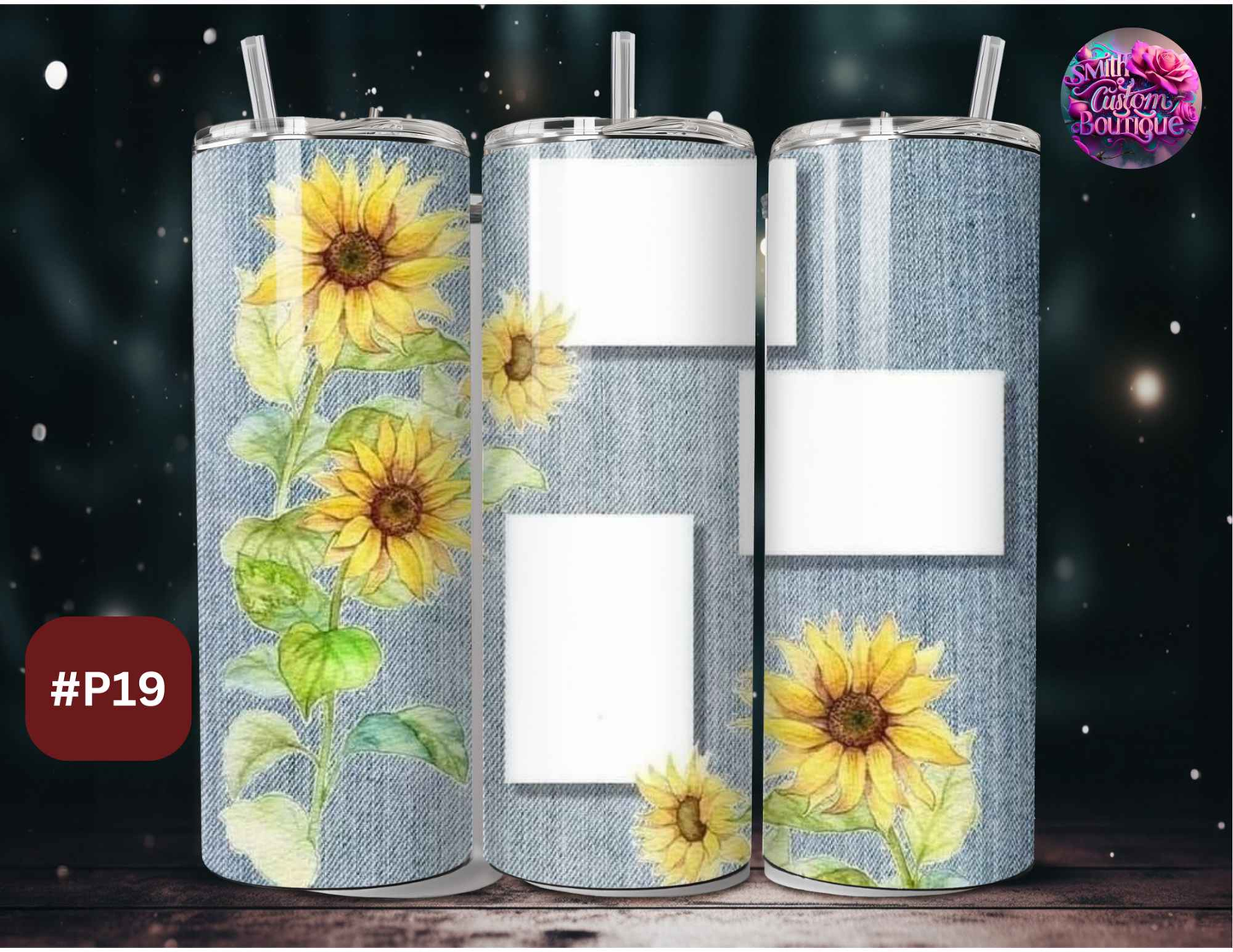 Sunflowers Photo Tumbler