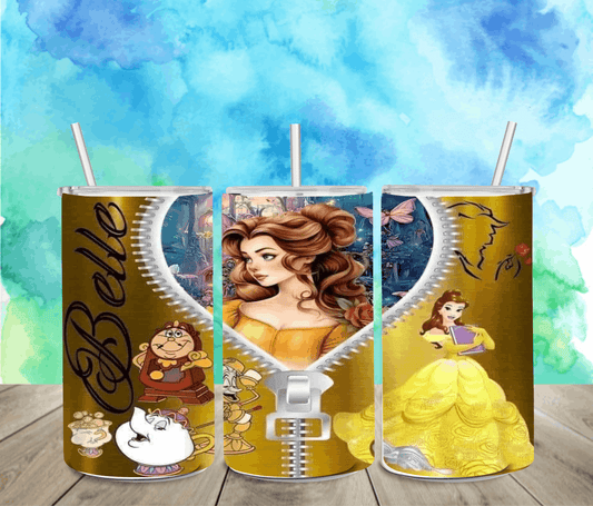 Princess Belle 12oz Sippy or Skinny Tumbler