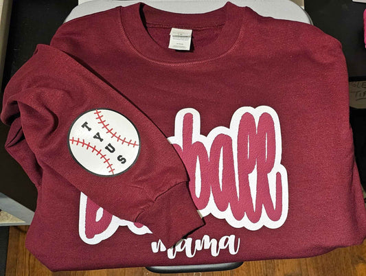 Custom Baseball Mama Sweatshirt