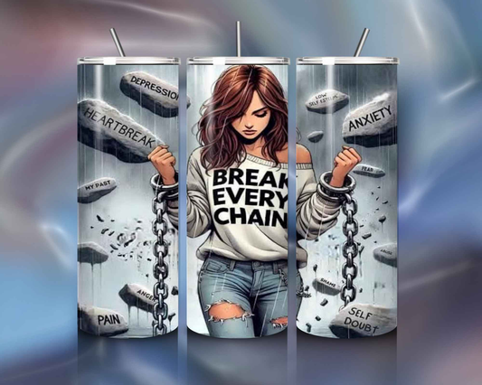 Break Every Chain 20oz Skinny Tumbler