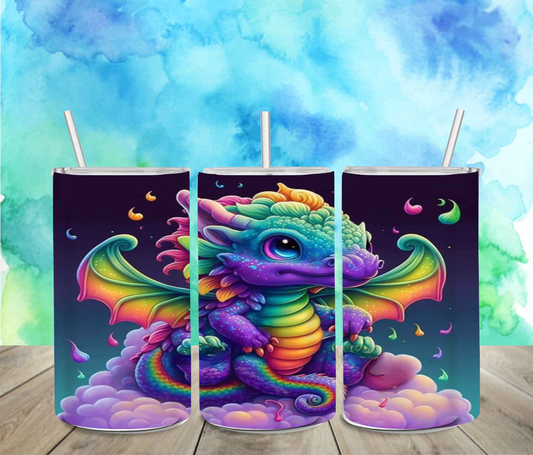 Dragon Baby 12oz Sippy or Skinny Tumbler