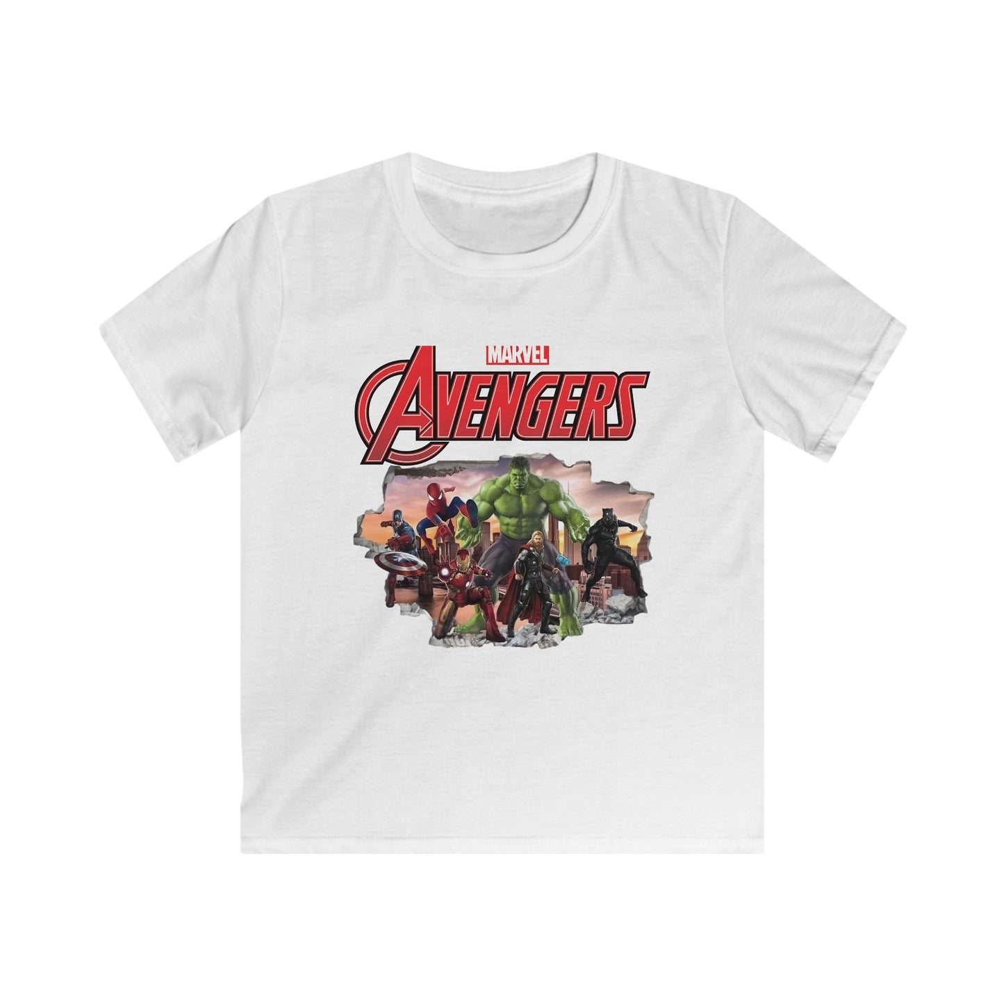 Kids Avengers Tee - Softstyle Marvel T-Shirt for Superhero Fans