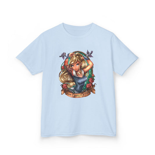 Aurora-Inspired Kids Cotton Tee - "Once Upon A Dream" Graphic Shirt