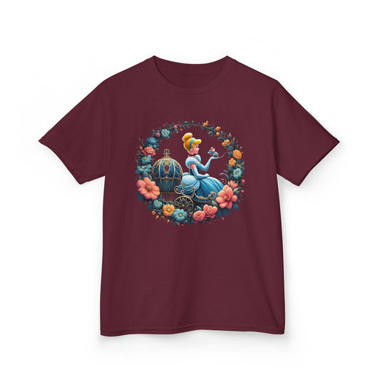 Cinderella Floral Wreath Graphic Tee - Fun & Colorful Design