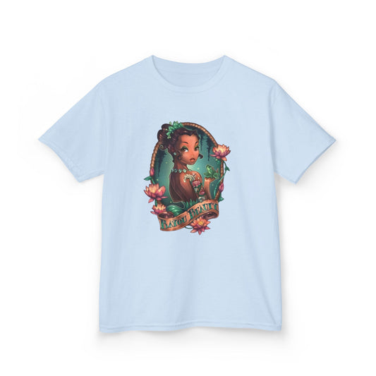 Tiana-Inspired Kids Cotton Tee - "Bayou Beauty" Graphic Shirt
