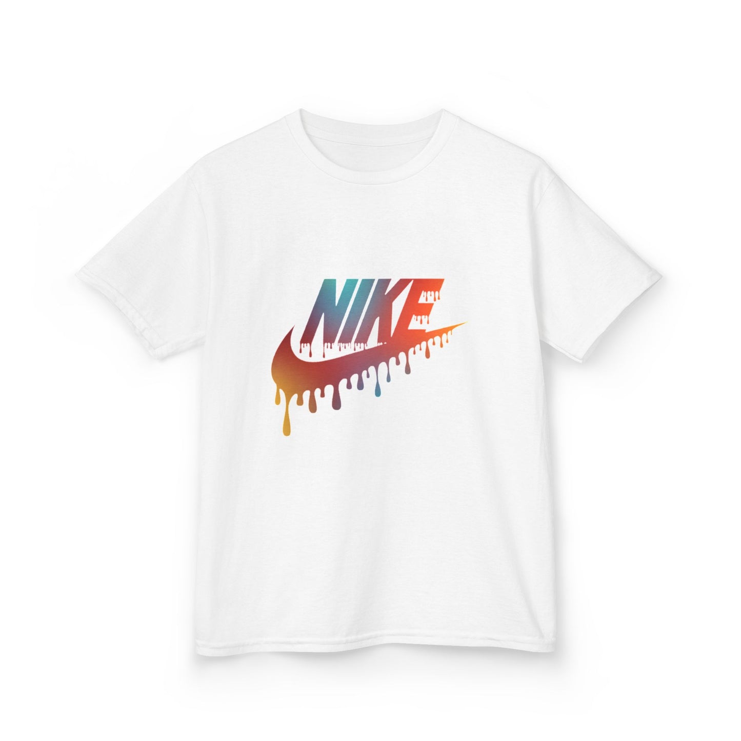 Colorful Dripping Nike Kids Cotton Tee - Fun & Trendy for Young Athletes