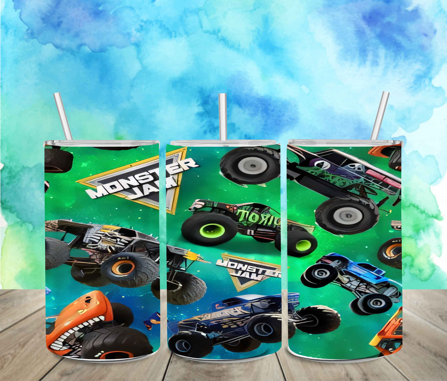 Hot Wheels Trucks 12oz Sippy or Skinny Tumbler