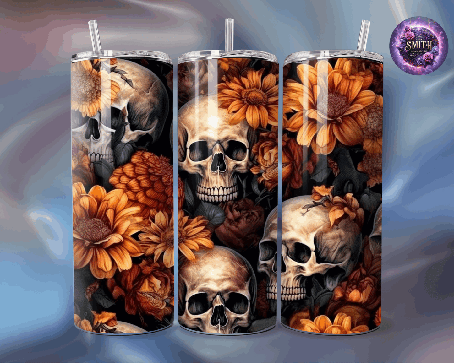 Skulls N Sunflowers Tumbler