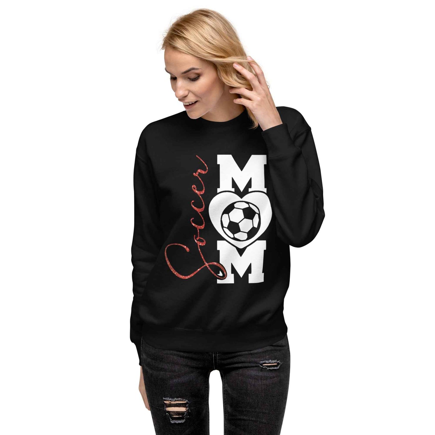 Soccer Mom Vertical 3D Puff Vinyl Sweatshirts