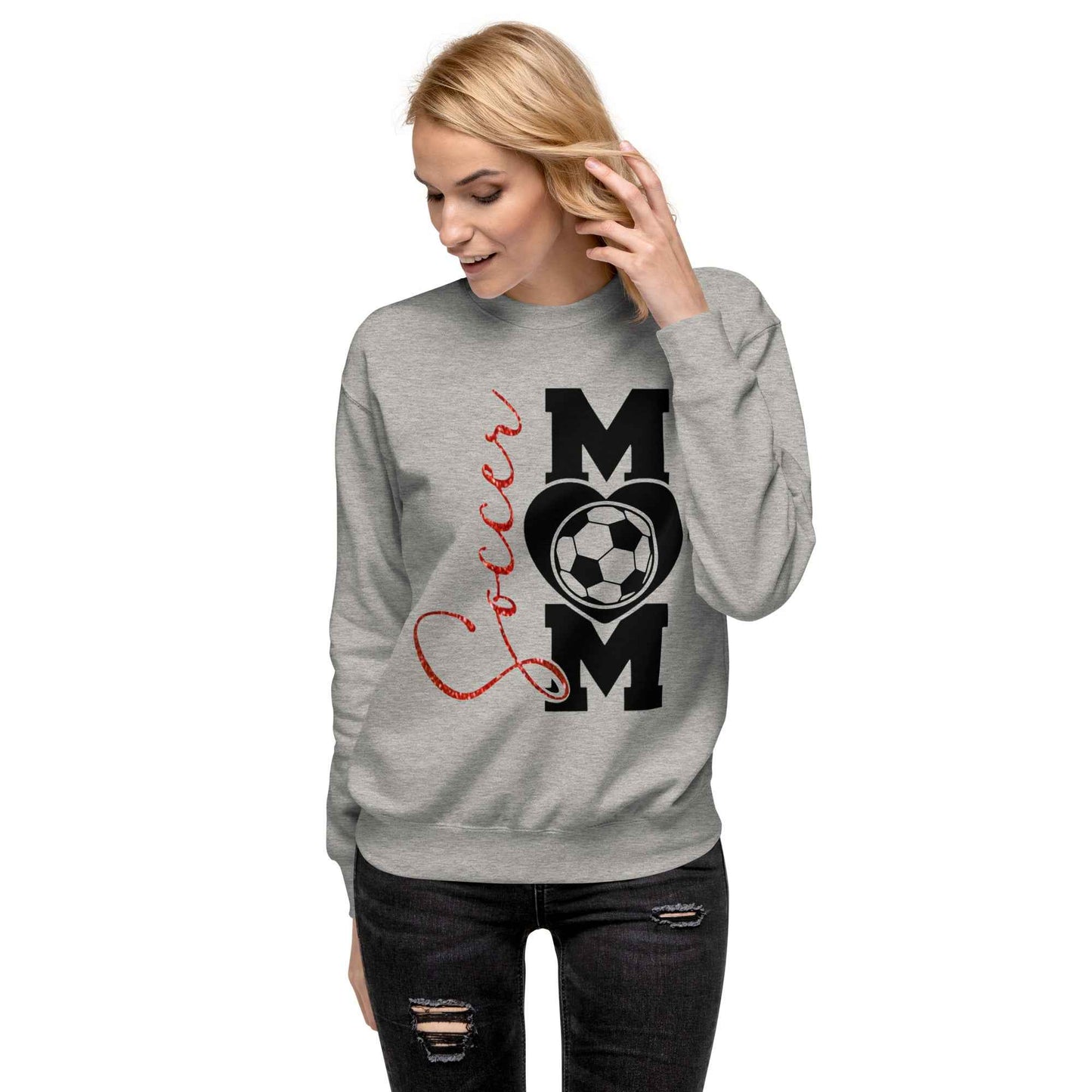 Soccer Mom Vertical 3D Puff Vinyl Sweatshirts