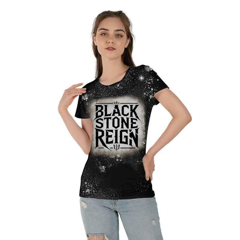Black Stone Reign Bleached Women's T-Shirt