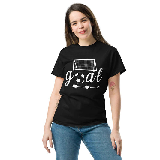 Soccer Mom Goal Print Tshirt White Print