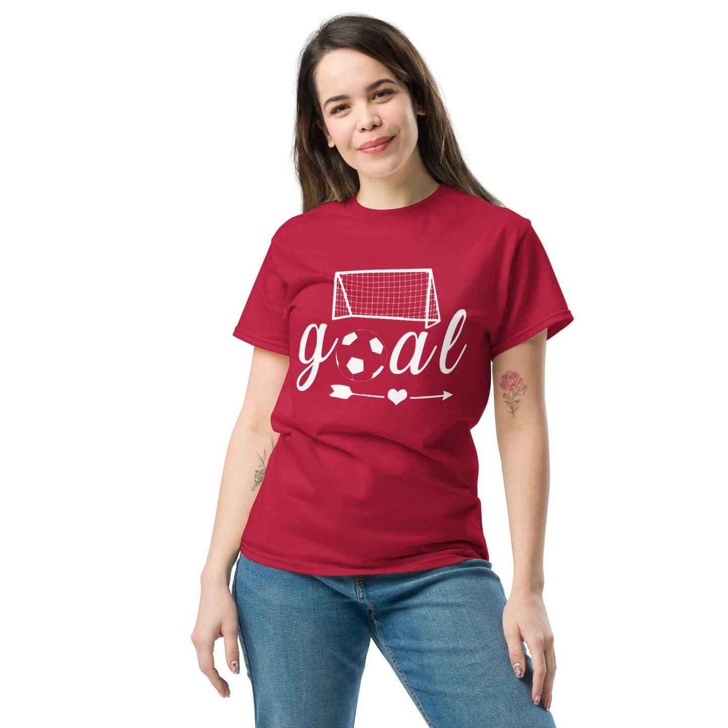 Soccer Mom Goal Print Tshirt White Print