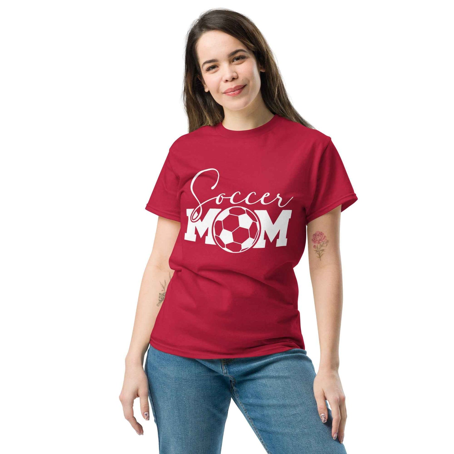 Soccer Mom TShirt Style A White Print