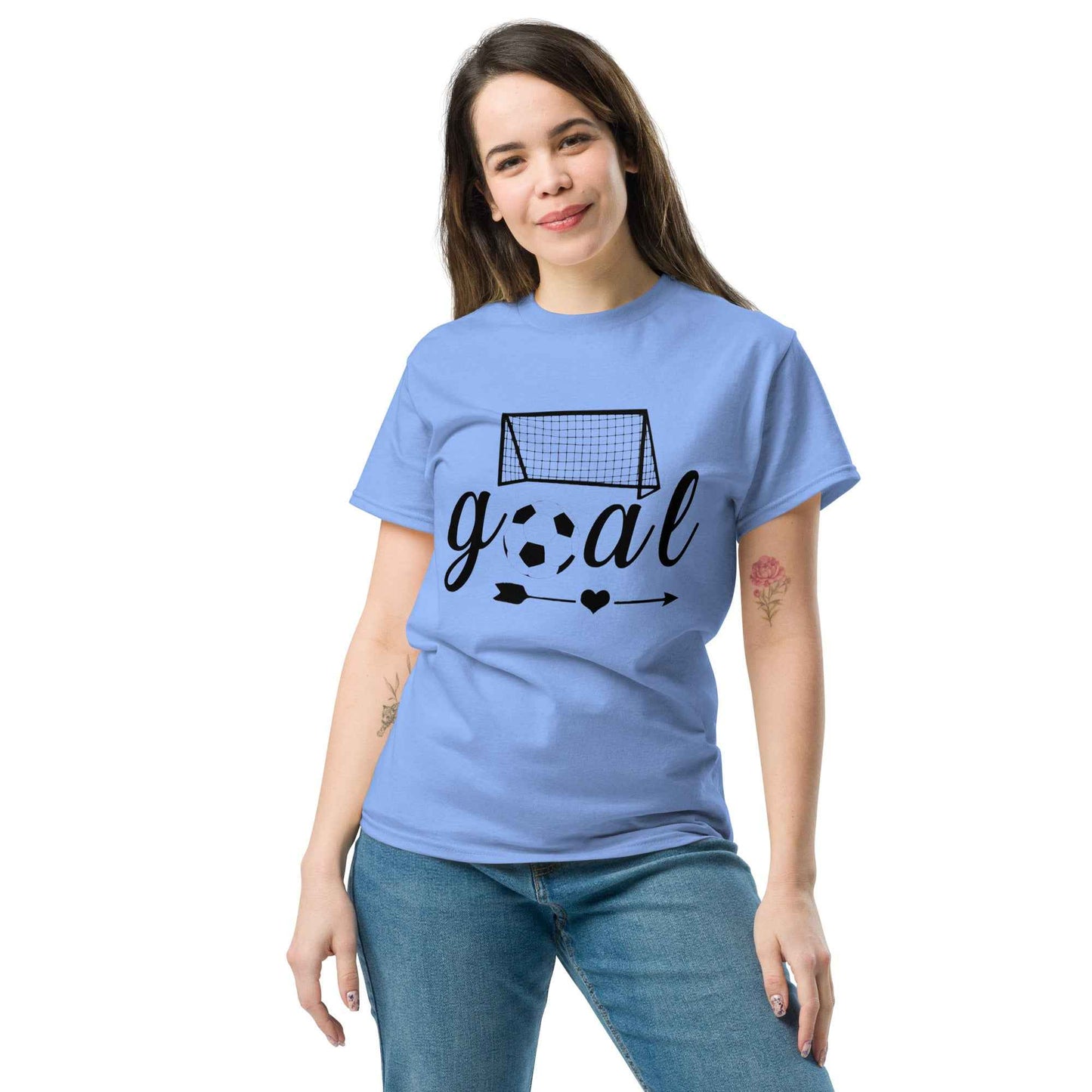 Soccer Mom Goal Print Tshirt Black Print