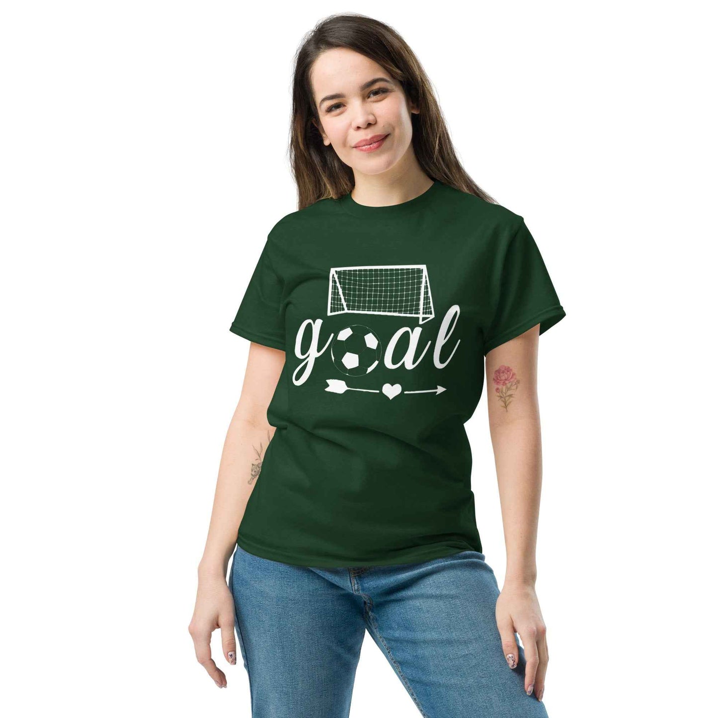Soccer Mom Goal Print Tshirt White Print