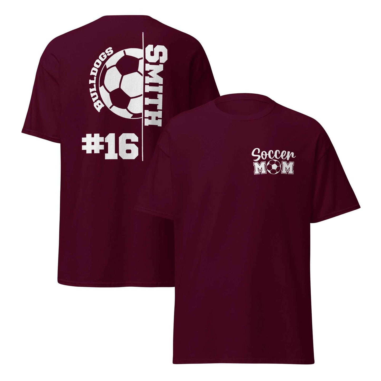 Soccer Mom Support TShirt White Print