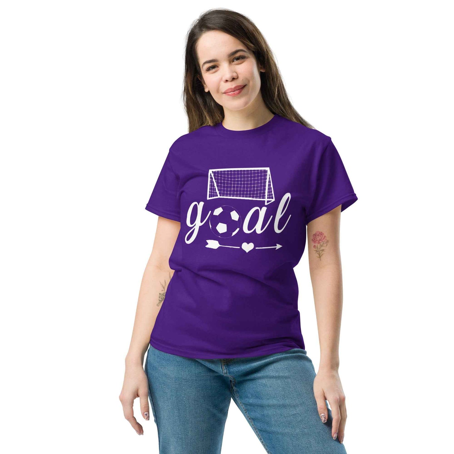 Soccer Mom Goal Print Tshirt White Print