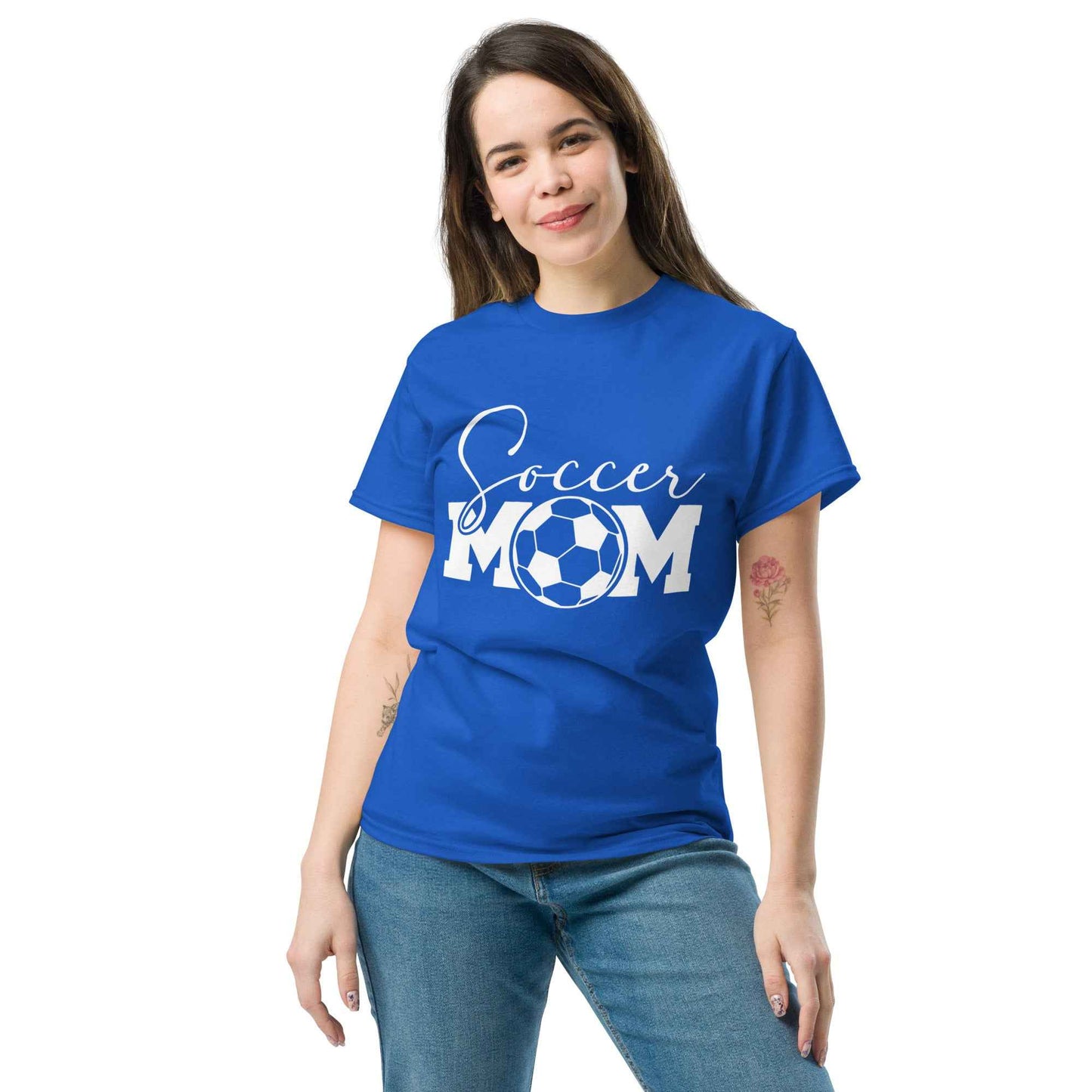 Soccer Mom TShirt Style A White Print