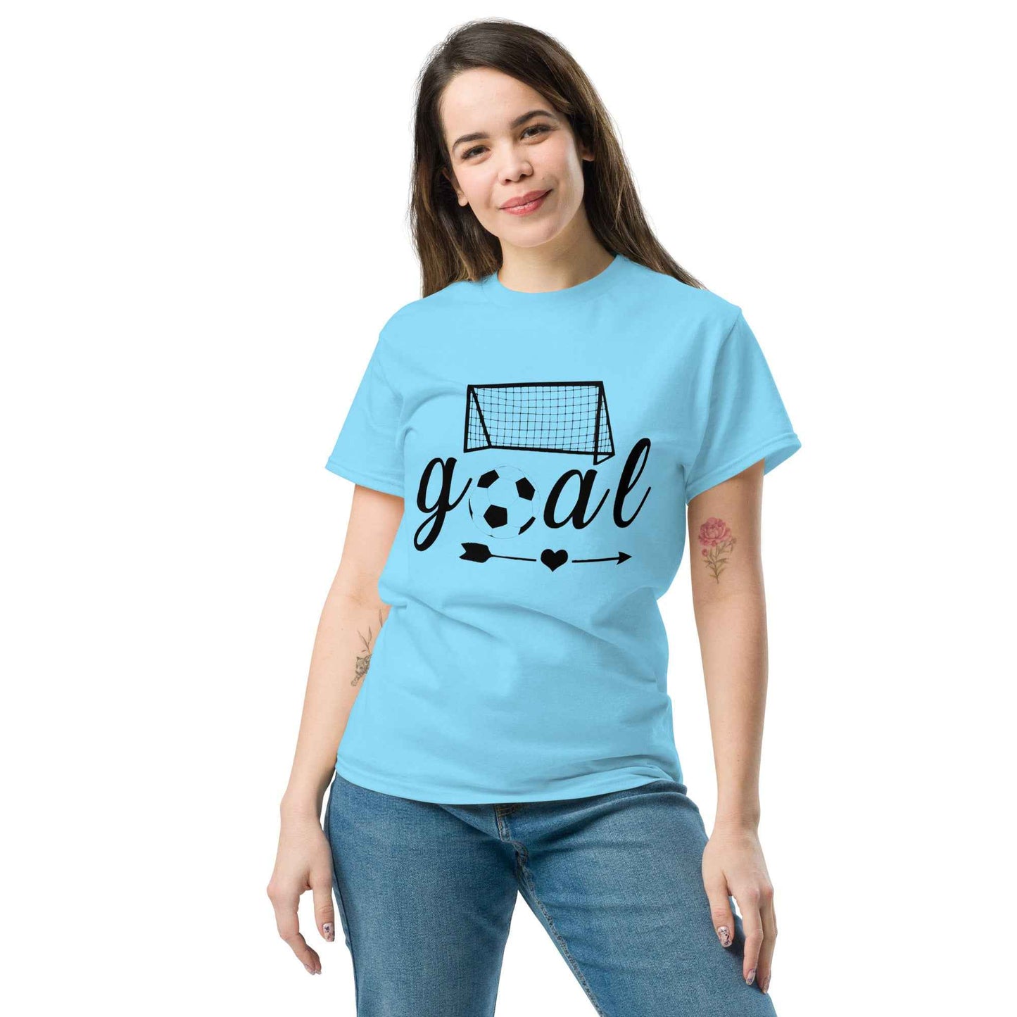 Soccer Mom Goal Print Tshirt Black Print