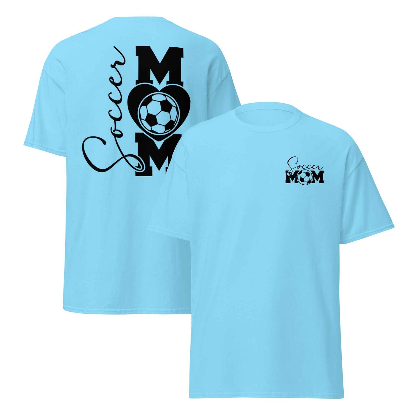 Soccer Mom Vertical Back Tshirt Black Print