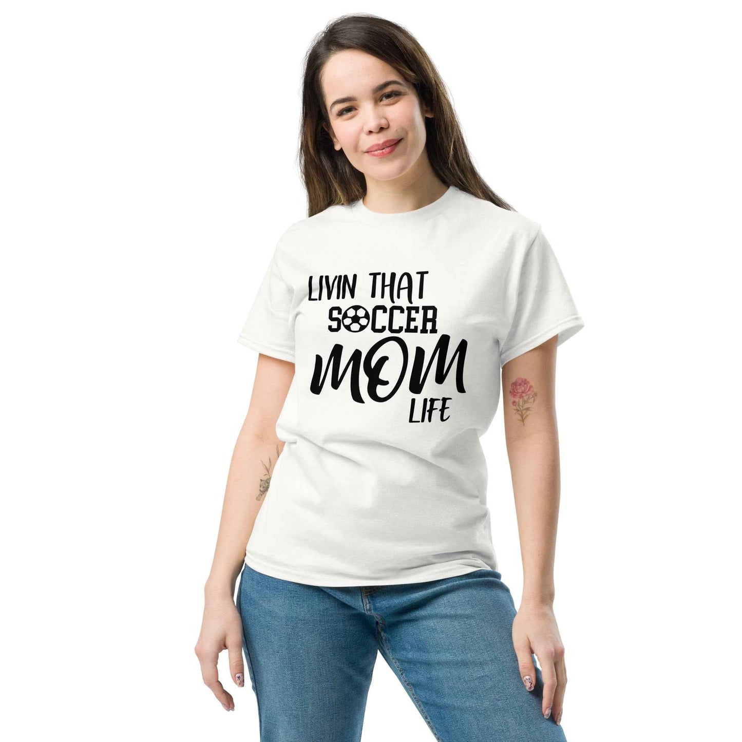 Livin That Soccer Mom Life Tshirt Black Print
