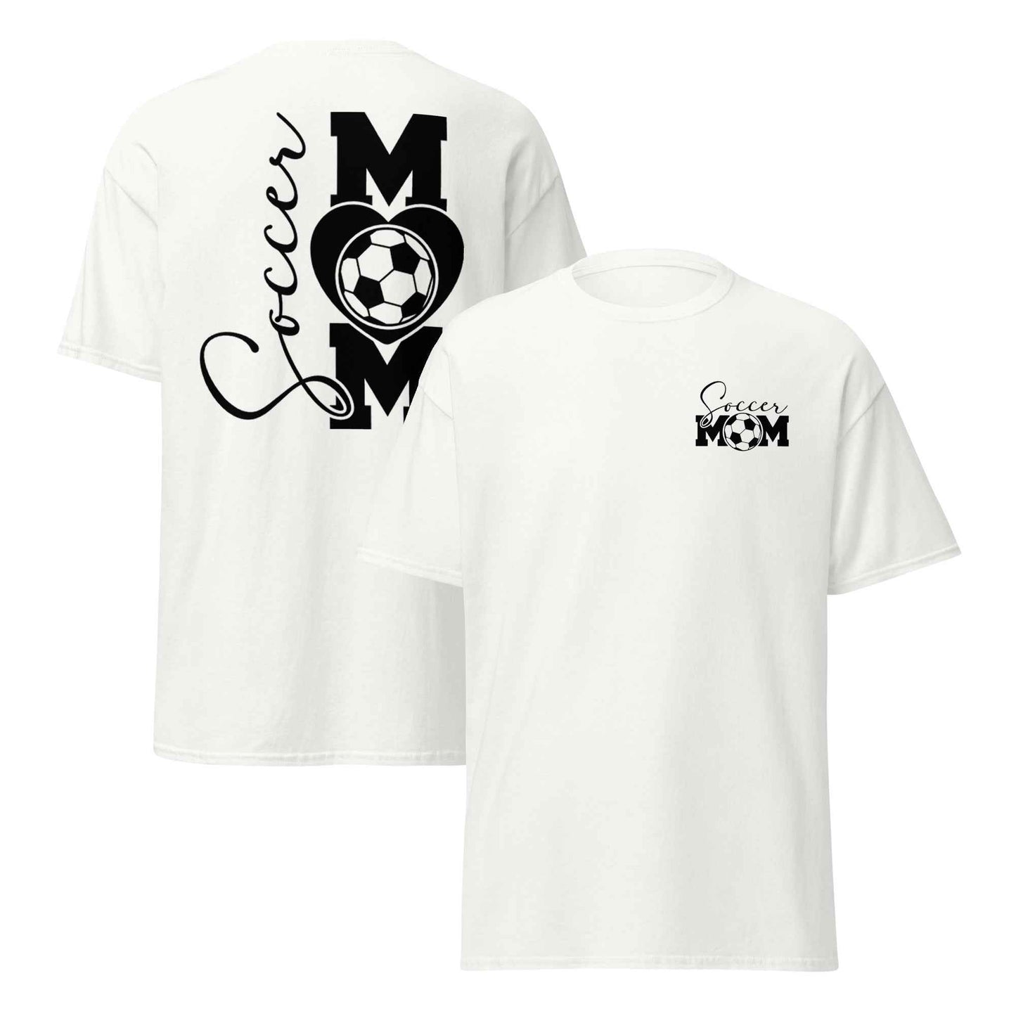 Soccer Mom Vertical Back Tshirt Black Print