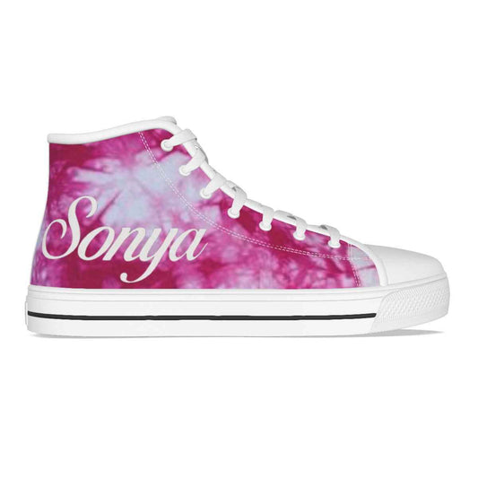 Custom Designed Women's High Top Canvas Shoes