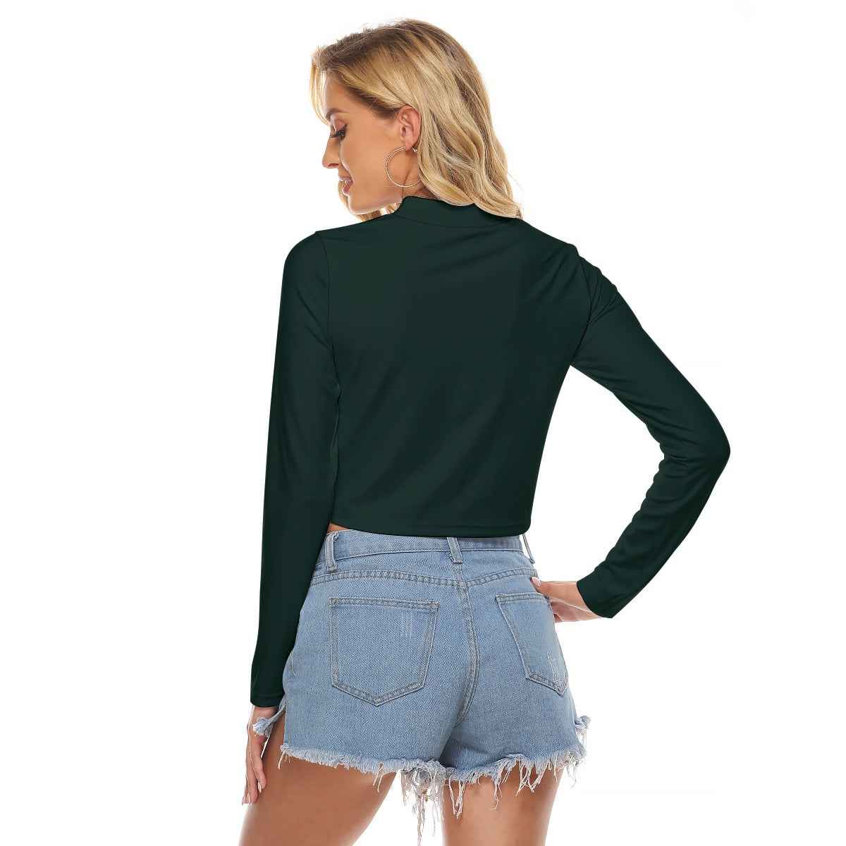 Women's Merry Christmas Hollow Chest Keyhole Tight Crop Top