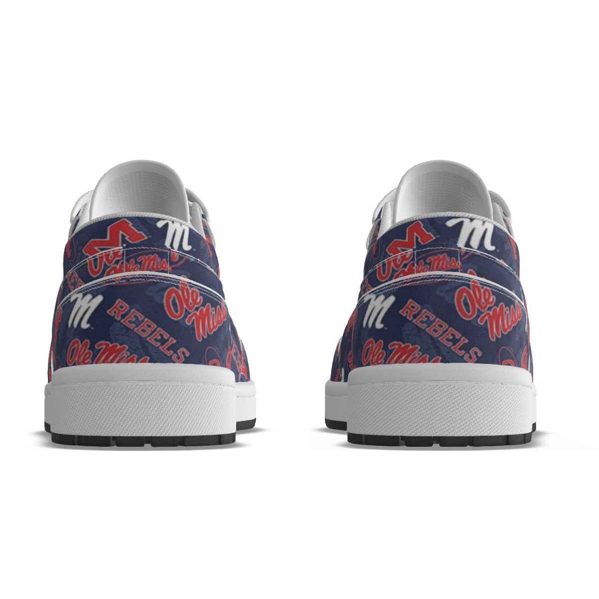 Men's Ole Miss Low State Leather Stitched Shoes