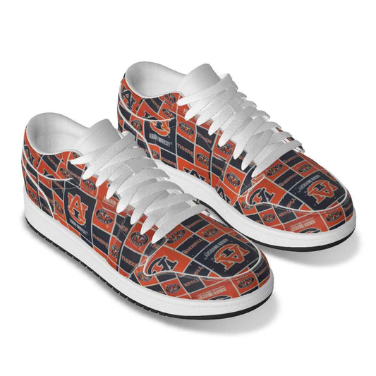 Men's Auburn Low State Leather Stitched Shoes Style 3