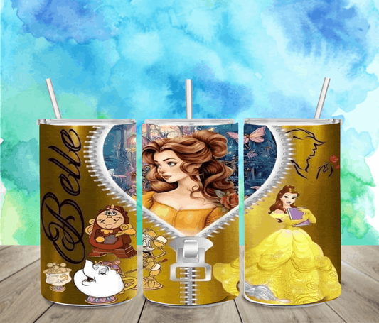 Princess Belle 12oz Sippy or Skinny Tumbler