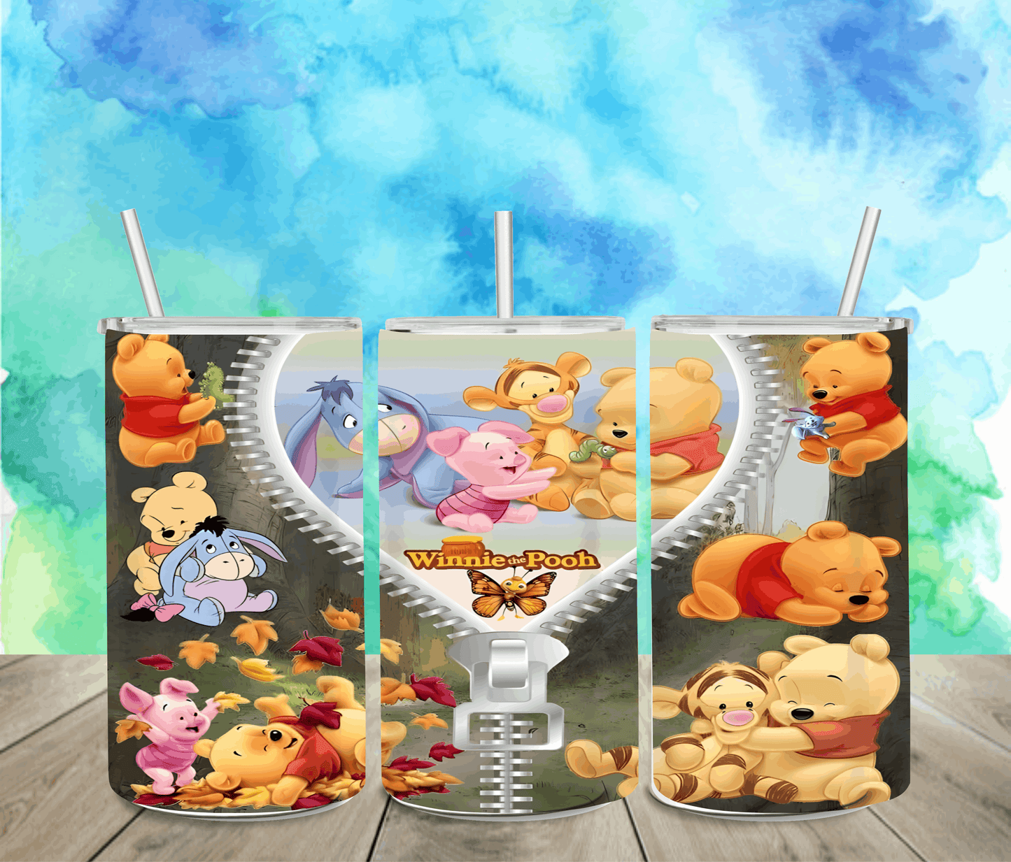 Winnie The Pooh 12oz Sippy or Skinny Tumbler