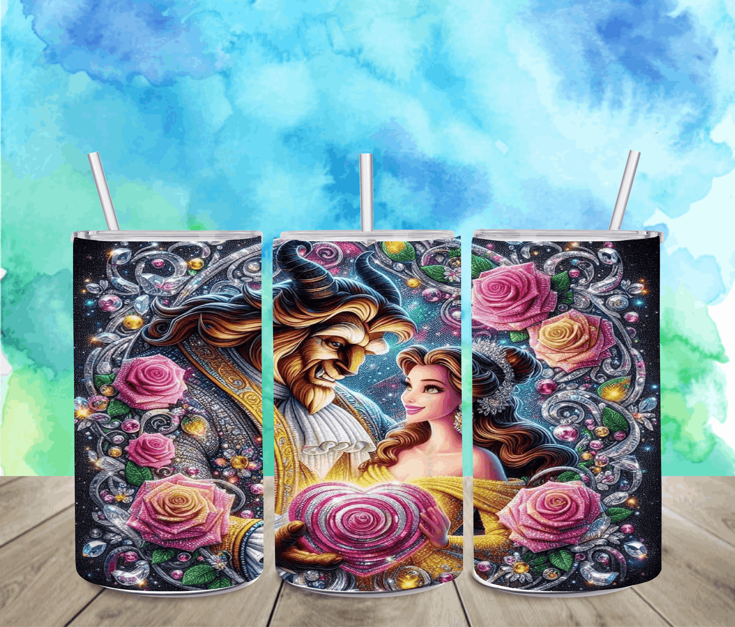 Princess Belle 12oz Sippy or Skinny Tumbler