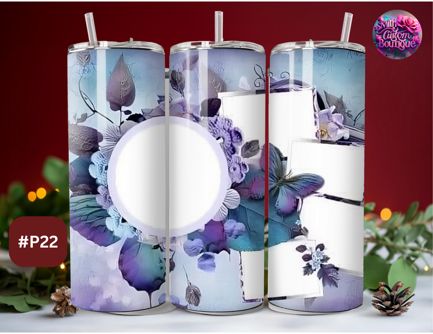 Floral Photo Tumbler 5 Frame