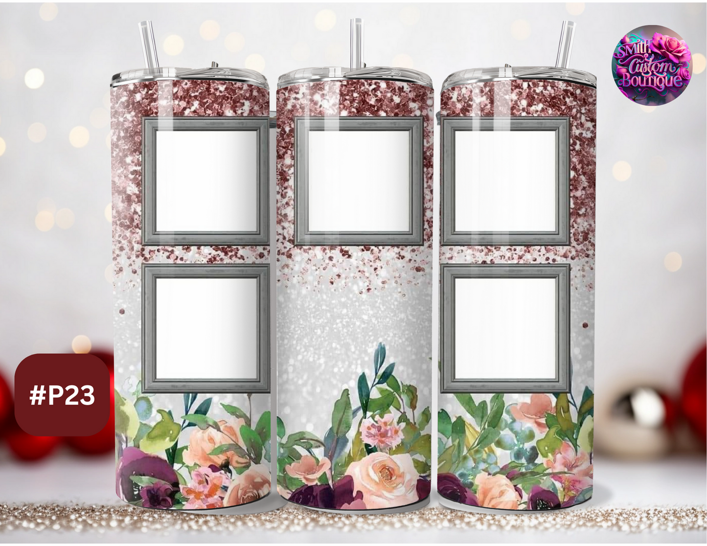 Floral Photo Tumbler 5 Frame