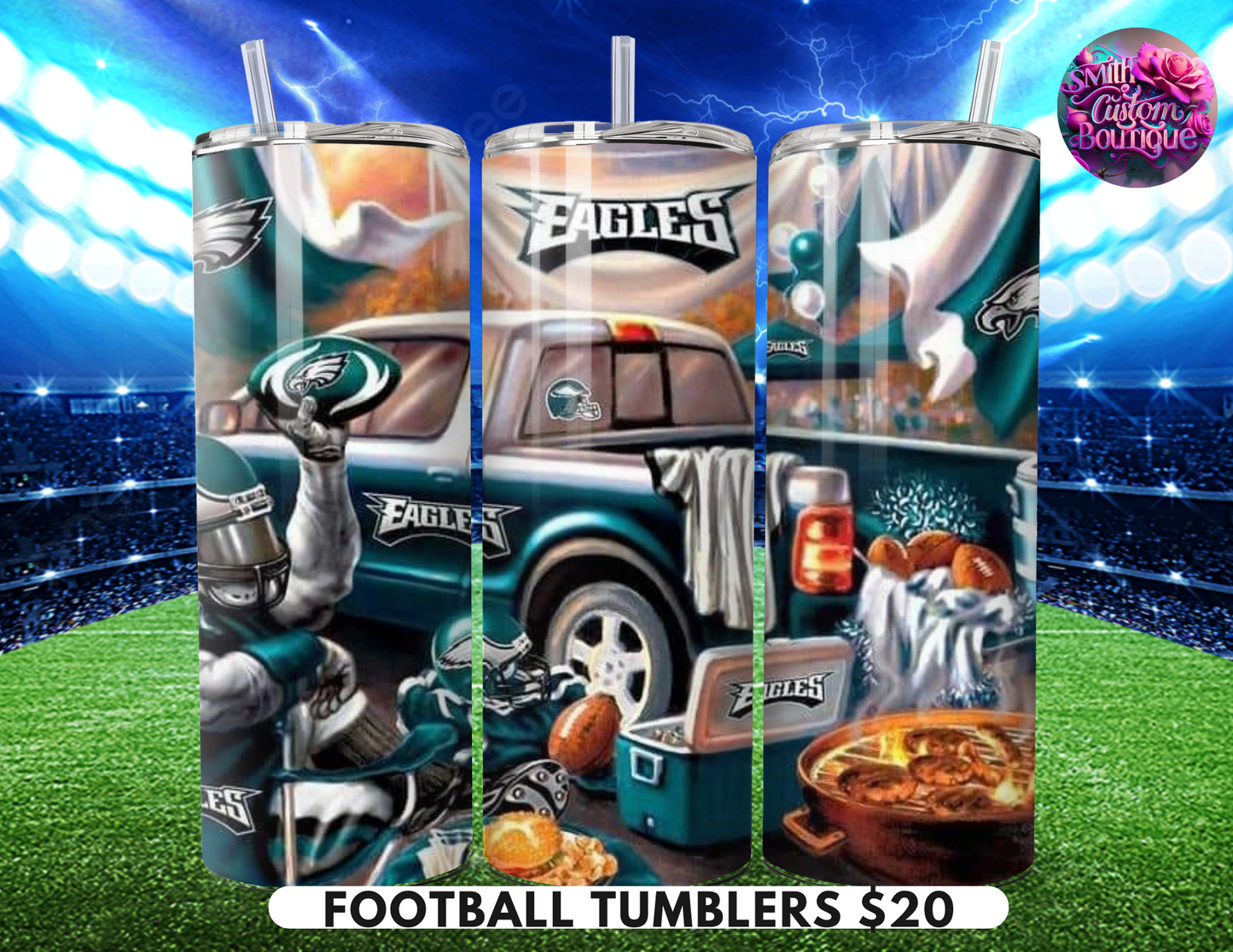 Tailgate Football Tumblers