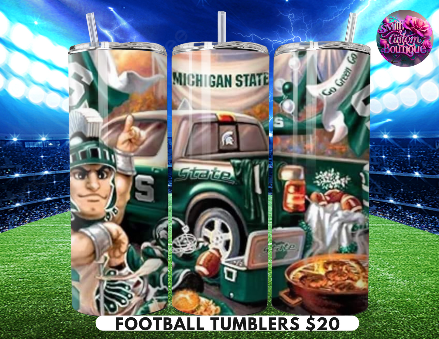 Tailgate Football Tumblers