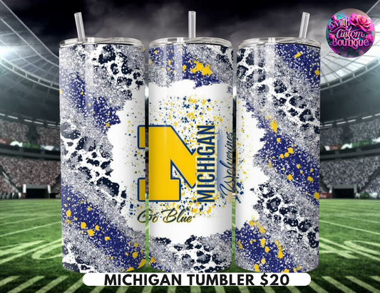 Michigan Football 20oz Skinny Tumbler