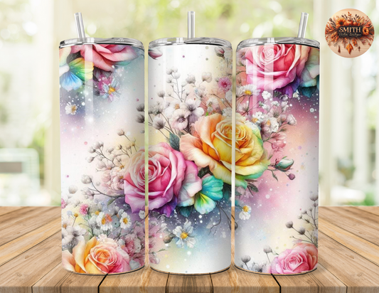 Pastel Roses Tumbler