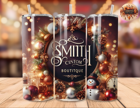 Smith Custom Boutique Christmas Tumbler