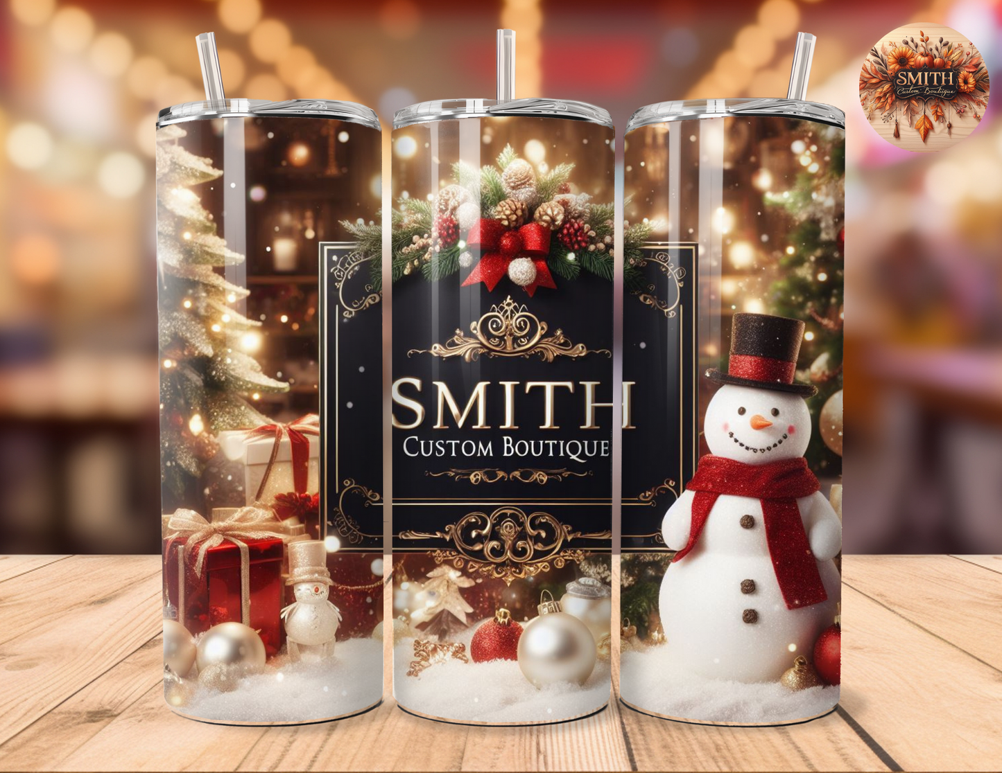 Smith Custom Boutique Christmas Tumbler