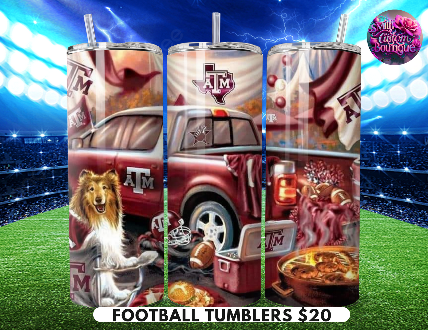 Tailgate Football Tumblers