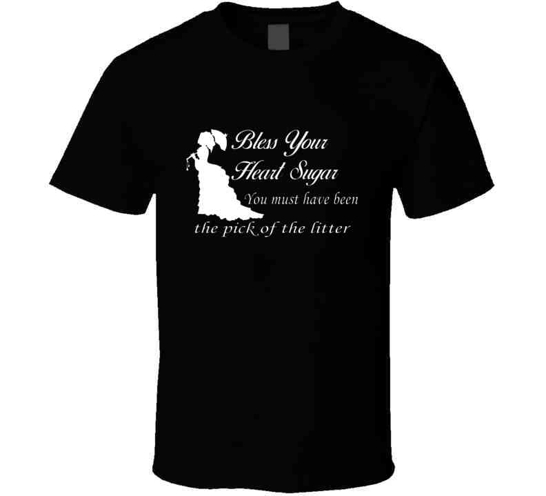 Bless Your Heart Ladies Black T Shirt