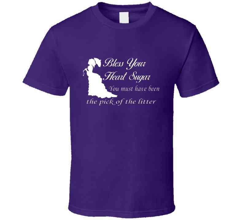 Bless Your Heart Purple Ladies T Shirt