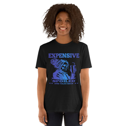 Expensive Spoiled and Talks back Blue T-shirt