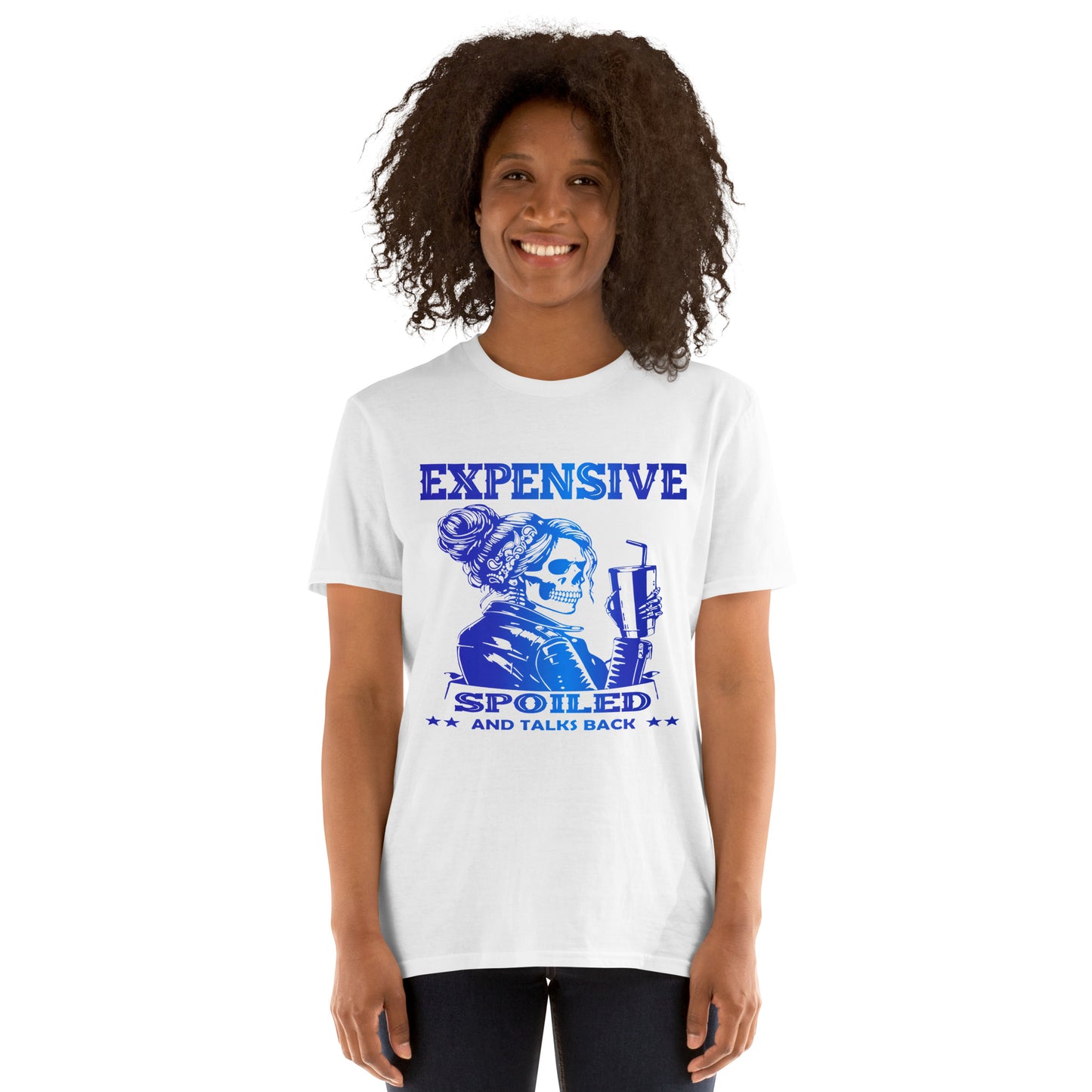 Expensive Spoiled and Talks back Blue T-shirt