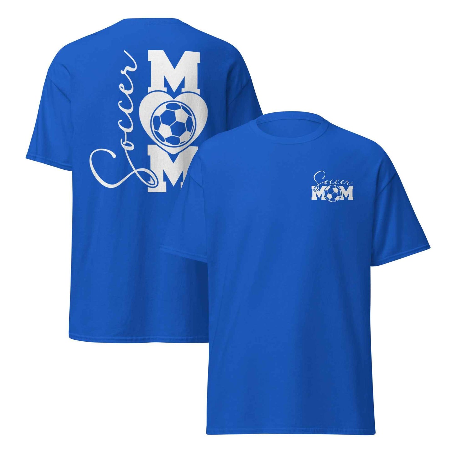 Soccer Mom Vertical Back Tshirt White Print