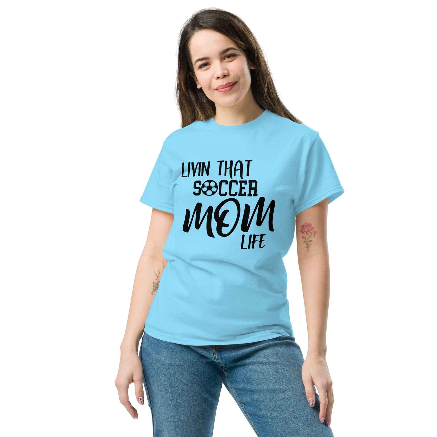 Livin That Soccer Mom Life Tshirt Black Print